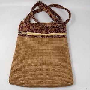 Jute Cottage Sling Handbag Dobby Jute‎ Fabric Ethnic Block Kalamkari Design